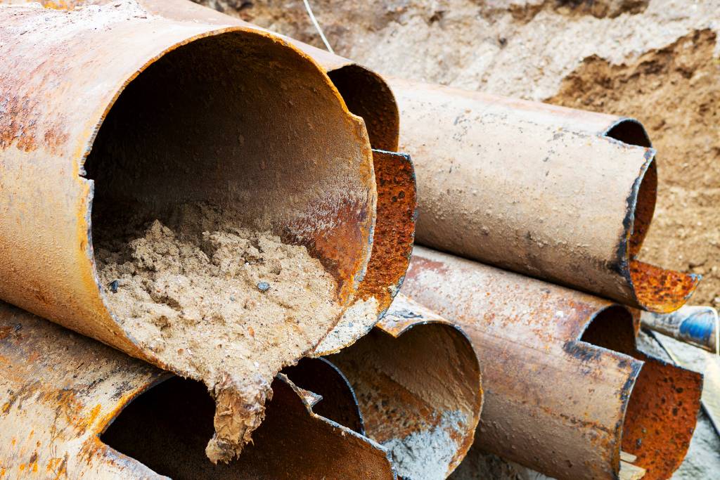 Asbestos pipes