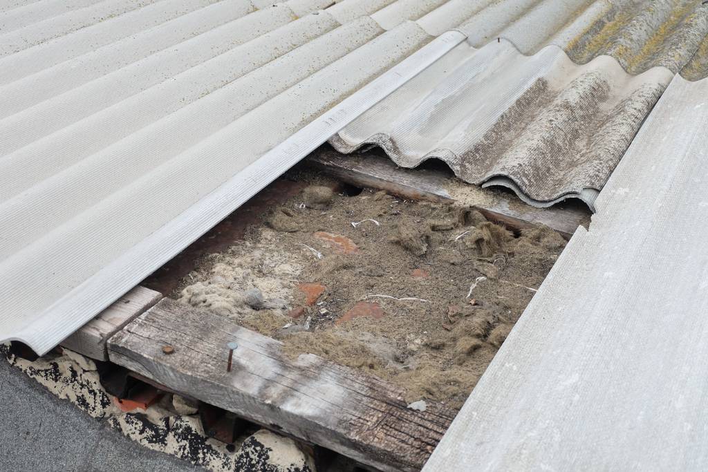 Asbestos roofing